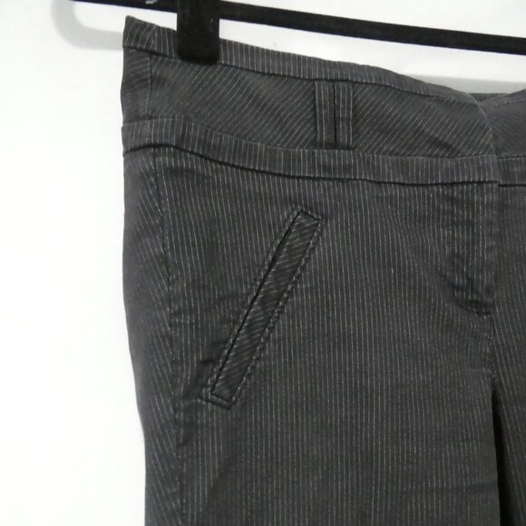 DYNAMITE | size 7 | Striped Charcoal Pants | Faux Pockets - Picture 3 of 16